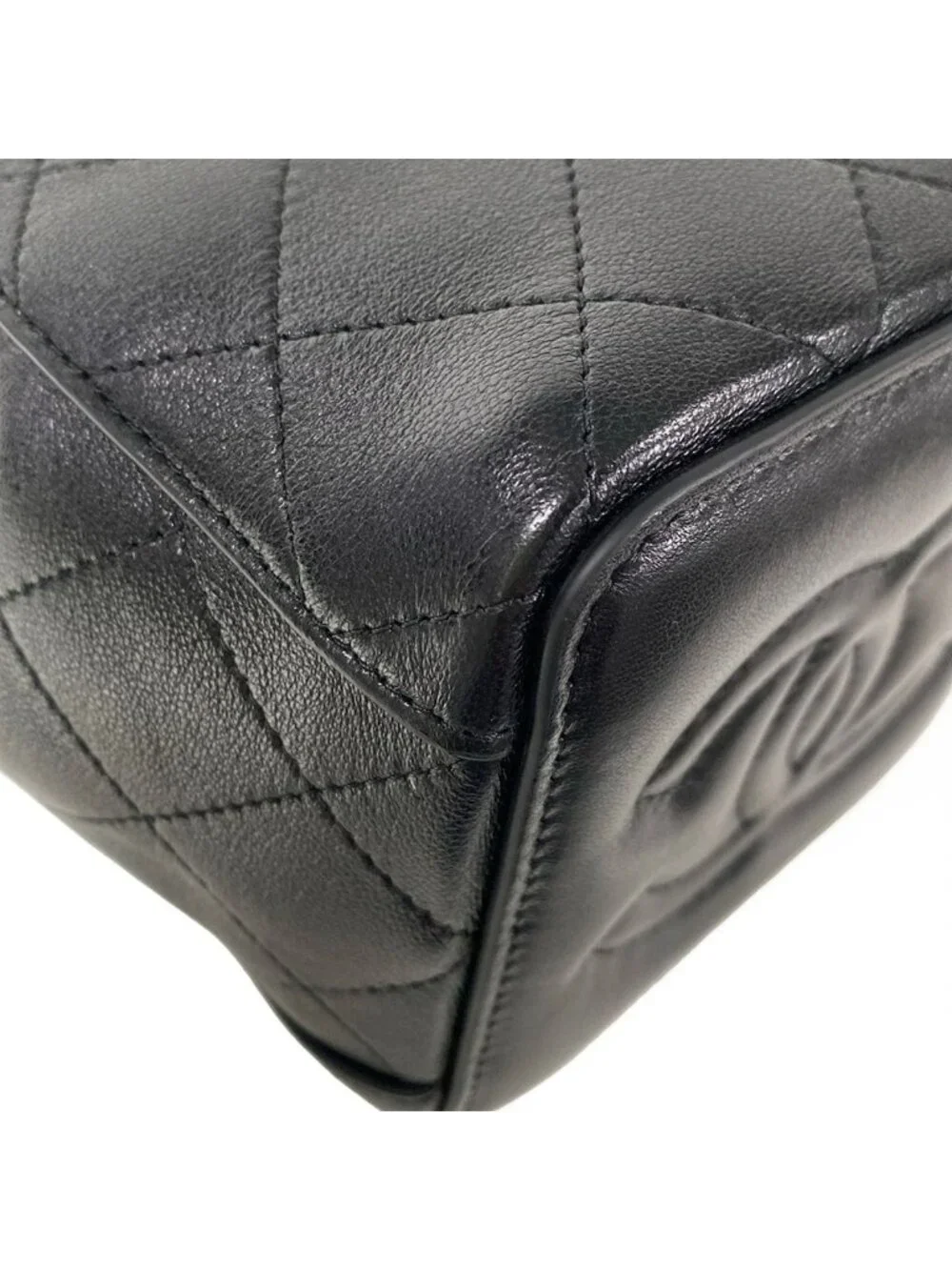 Chanel Shoulder Bag Quilted Black Lambskin